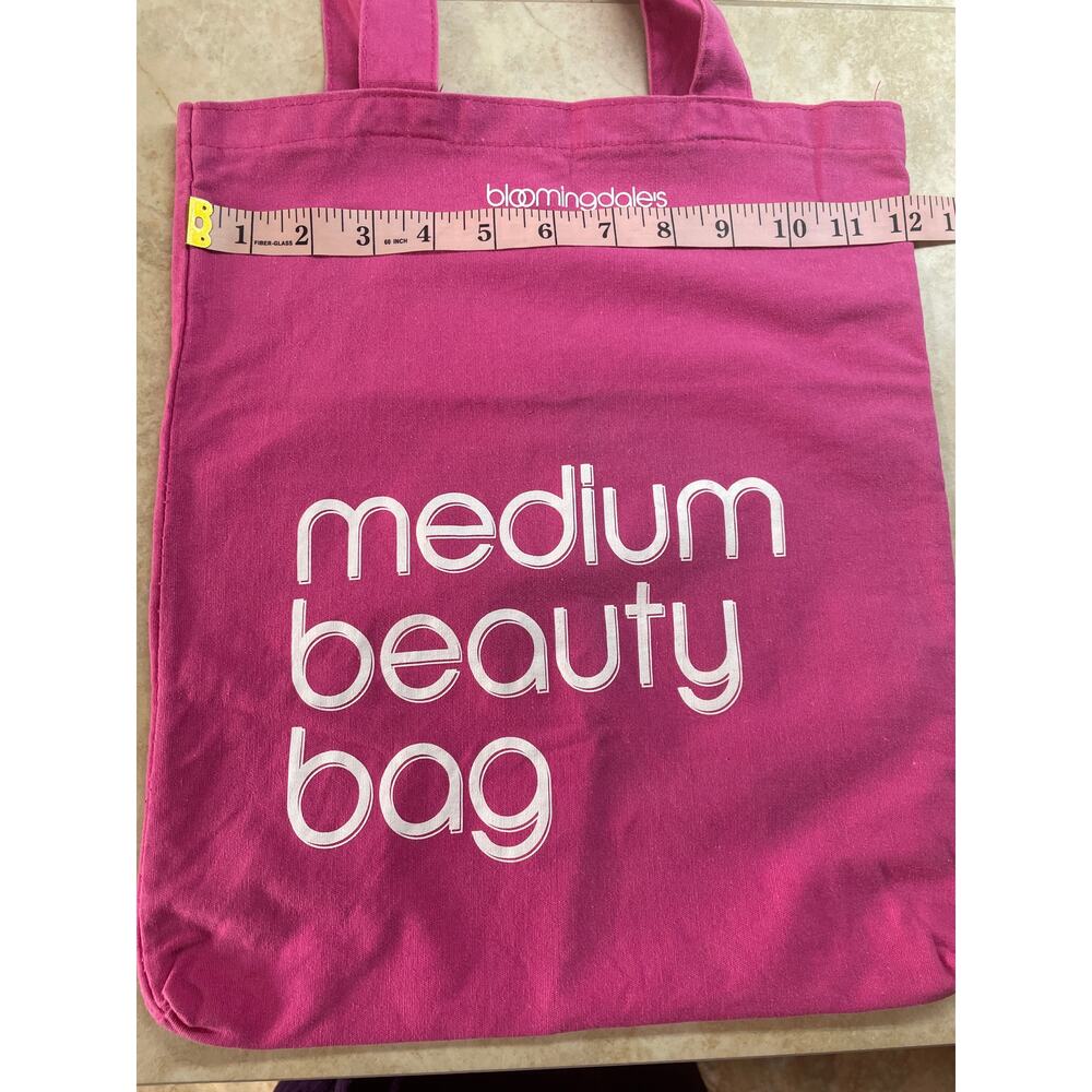 Bloomingdale’s Bag Tote Beauty Pink Medium Canvas Shopper Reusable Collectible - Picture 7 of 10